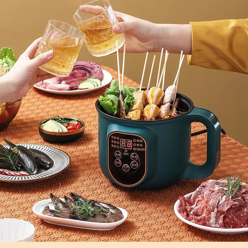 Electric Hot Pot Cooker – MultiCooker Hot Pot & Stew Pot, Steaming, Eggs, Soup, Noodles & Rice Cooker, EU Plug Kitchen Appliance