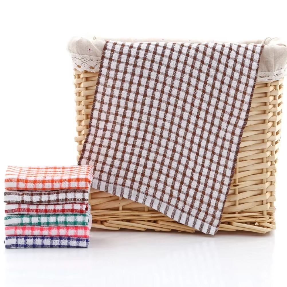 6PCS Cotton Kitchen Tea Towels – Ultra Absorbent, Lint-Free Dish Towels, Durable Cleaning Cloths for Home, Catering & Restaurant Use