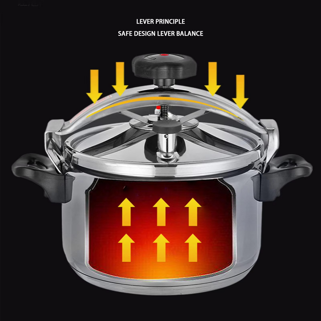 Large Capacity Aluminum Alloy Pressure Cooker – Explosion-Proof Safety Pressure Cooker for Gas Stove, Home Cooking & Fast Meal Preparation