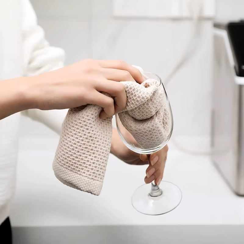 100% Cotton Dishcloth Set – Ultra Soft & Highly Absorbent Kitchen Towels, Reusable Household Cleaning Cloths for Dishes, Kitchen & Home Use