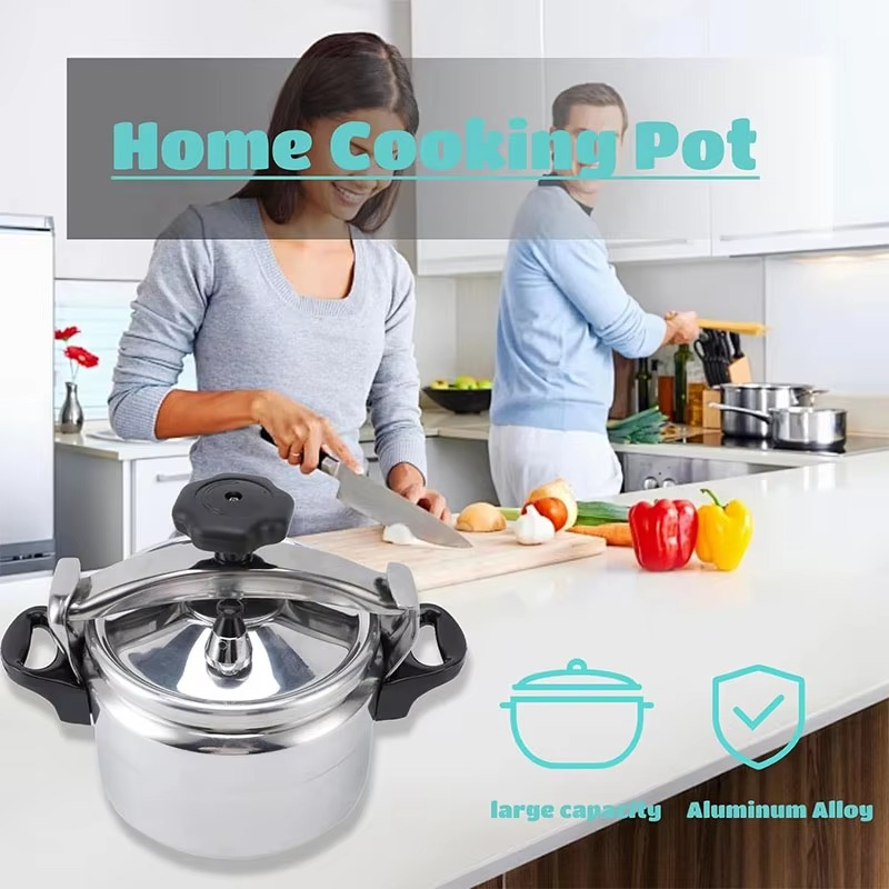 3L Pressure Cooker Aluminum Explosion Proof Pressure Canner with Safety Lock Pressure Cookers Canners Only for Gas