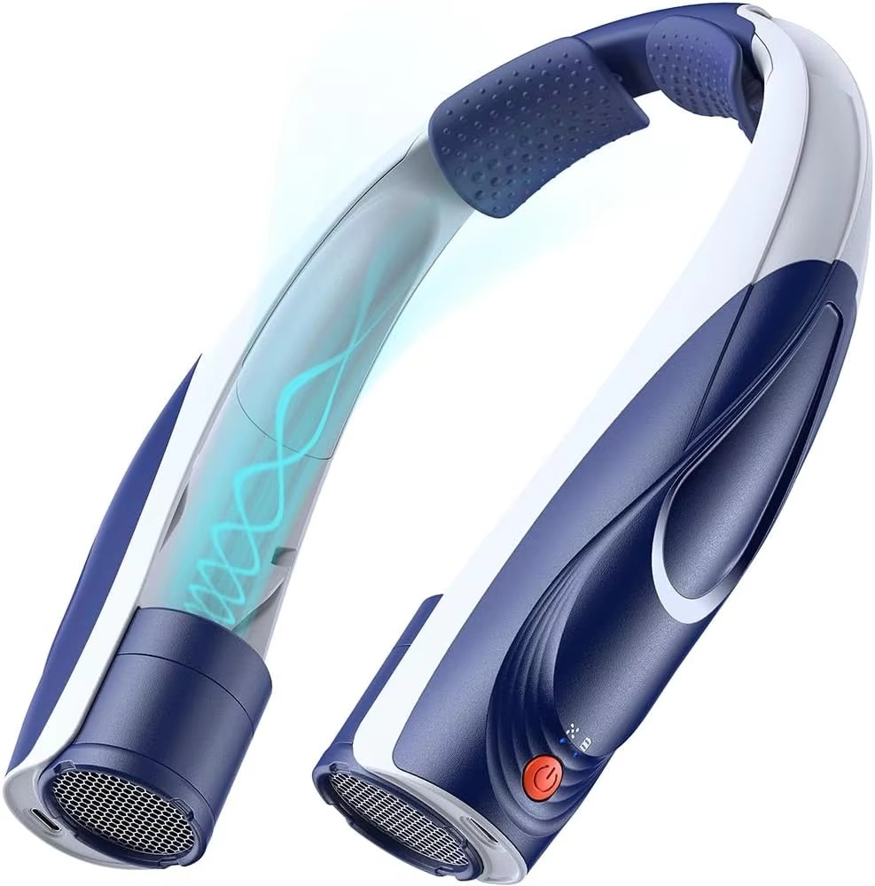 Portable Neck Fan - 6000mAh Rechargeable Personal Fan with 6 Speeds, 360° Cooling Surround Airflow, 20H Long Battery Life Hands-Free Wearable Fan for Outdoor Travel, Office, and Sports