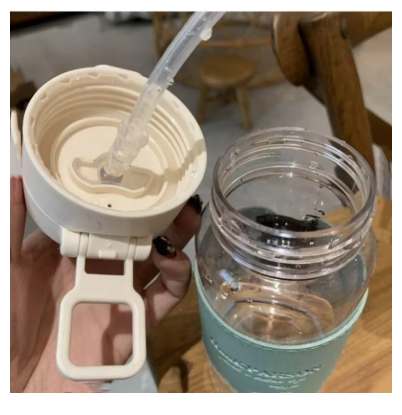 500ml Portable Water Bottle with Straw – Cute Leak-Proof Plastic Drinking Bottle for Milk, Coffee, Tea & Juice