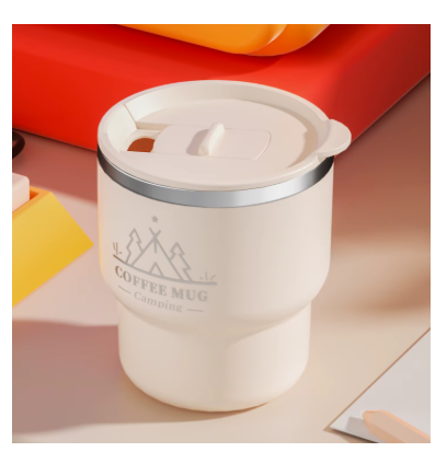 400ML Stainless Steel Thermal Cup – Double-Layer Insulated Water Bottle, Portable Office Coffee & Milk Mug with Leak-Proof Lid