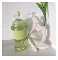 430ML Bubble Boba Tea Cup with Straw & Lid – Large Capacity Ins-Style Water Bottle for Tea, Coffee, Milk, Juice & Office Use