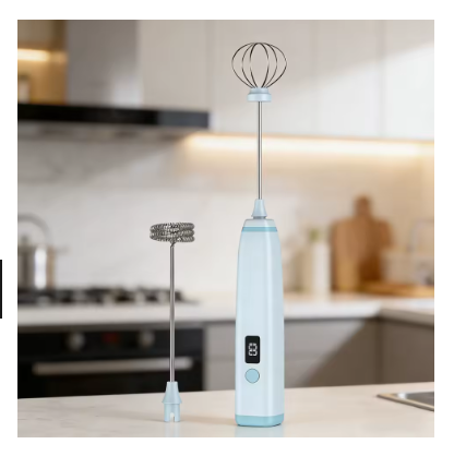 Cordless Rechargeable Milk Frother Handheld – Electric Drink Mixer & Egg Whisk for Coffee, Latte, Cappuccino Foam Maker, Portable for Camping & Kitchen
