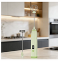 Cordless Rechargeable Milk Frother Handheld – Electric Drink Mixer & Egg Whisk for Coffee, Latte, Cappuccino Foam Maker, Portable for Camping & Kitchen