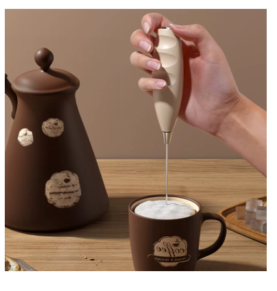 Handheld Electric Milk Frother – Coffee Foam Maker & Egg Mixer, Portable Milk Mixer for Latte, Cappuccino, Cream & Drink Frothing