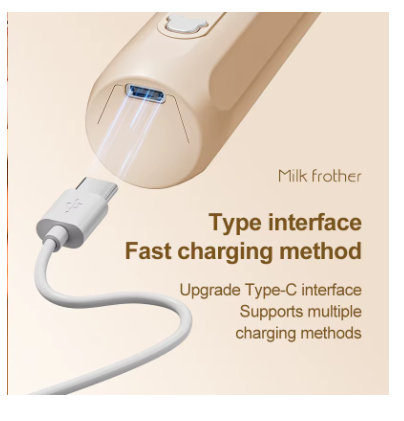 Mini USB Rechargeable Milk Frother – 3 Speed Handheld Coffee Foam Maker, Electric Milk Mixer & Egg Beater for Latte, Cappuccino & Drinks
