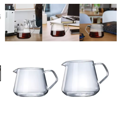 Coffee Sharing Pot Drip Coffee Maker – Heat-Resistant Glass Coffee Pot for Manual Drip Brewing, Hot Coffee Brewer Kettle
