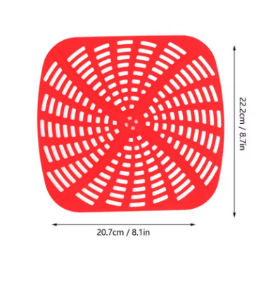 2PCS Reusable Silicone Air Fryer Liners – Scratch-Resistant Non-Stick Fryer Liner Mats for Air Fryer & Foodi AG301