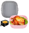 Reusable Silicone Air Fryer Liners – Non-Stick Square Fryer Basket Mats, Heat-Resistant Replacement for Parchment Paper, Easy-Clean Air Fryer Accessories