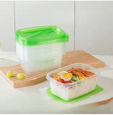 Disposable Food-Grade Square Storage Box with Lid – Microwave-Safe Fresh-Keeping Container for Frozen Vegetables, Takeout & Meal Prep