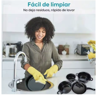 13-Piece Non-Stick Cookware Set – Induction Ready Frying Pan & Soup Pot Set with Cooking Spoons, Black Kitchen Pots & Pans Set