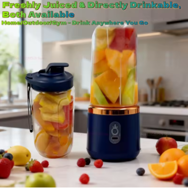 Portable Double Cup Blender USB Rechargeable – Personal Fruit Juicer & Mixer for Smoothies, Milkshakes, Juice & Baby Food