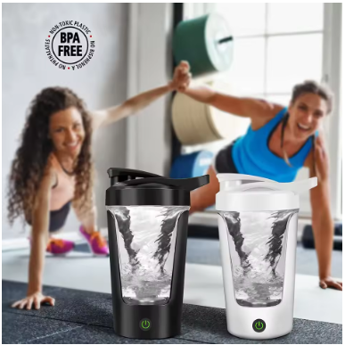 450ml Electric Mixing Cup – Portable Protein Shaker Bottle Blender for Protein Powder, Coffee & Milk, Rechargeable Mixer for Travel, Home & Office