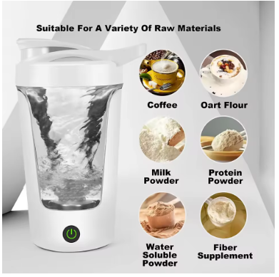450ml Electric Mixing Cup – Portable Protein Shaker Bottle Blender for Protein Powder, Coffee & Milk, Rechargeable Mixer for Travel, Home & Office