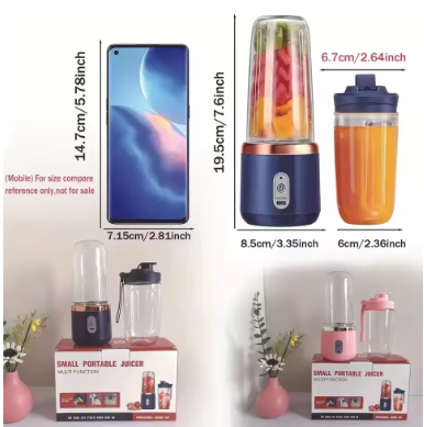 1pc handheld blender bottle 6 blades Multifunction juice blender Fresh juice Smoothie Ice CrushCup Food pro juicer machine