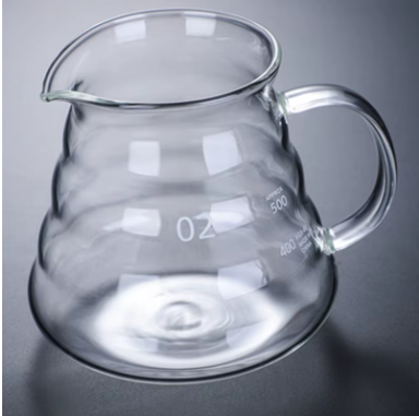 360/600/800ML Heat-Resistant Glass Coffee Pot – Clear Pour Over Kettle with Lid, Sharing Server for Coffee & Espresso Brewing