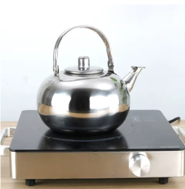 1Pcs Water Kettle 14/16/18cm Stainless Steel Kettle Heat Resistant Handle Stovetop Camping Teapot Coffee Pot For Home Office