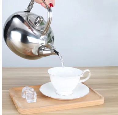 1Pcs Water Kettle 14/16/18cm Stainless Steel Kettle Heat Resistant Handle Stovetop Camping Teapot Coffee Pot For Home Office