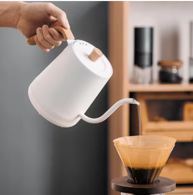 1000W Gooseneck Electric Kettle 800ML – Smart Temperature Control Pour Over Coffee Pot, Rapid Heating Stainless Steel Teapot