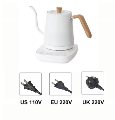 1000W Gooseneck Electric Kettle 800ML – Smart Temperature Control Pour Over Coffee Pot, Rapid Heating Stainless Steel Teapot