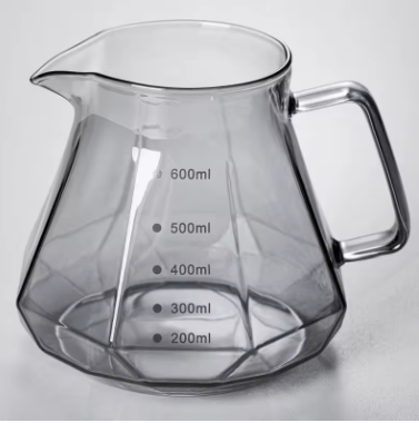 Eeseph Espresso Glass Carafe – Pour Over Coffee Sharing Pot, Diamond Glass Coffee Filter Kettle 400ML / 600ML