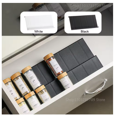 4-Tier Adjustable Spice Rack Organizer – Expandable Kitchen Drawer & Cabinet Spice Holder for Spice Jars, Seasoning Bottles & Pantry Storage