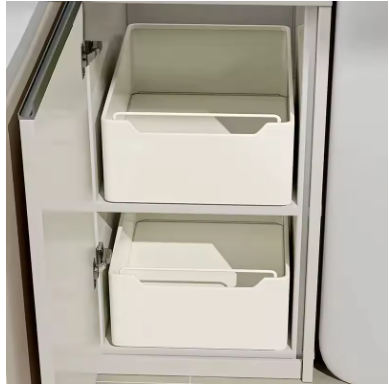 Pull-Out Kitchen Storage Rack with Slide Rails – Drawer-Type Cabinet Organizer Tray for Spices, Bottles & Pantry Storage