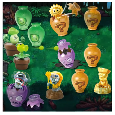 12PCS Plants vs Zombies 2 Surprise Box Toy Set – Peashooter, Sunflower & Pirate Captain Zombie Mini Figure Collection for Kids