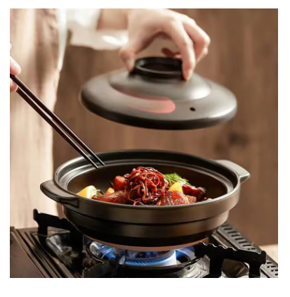 Japanese Ceramic Soup Pot – Heat-Resistant Casserole Crock for Rice, Noodles & Sauces, Gas Stove Cooking Pot