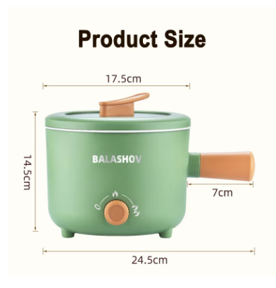 Electric Cooker Double Layer – Multifunction Mini Non-Stick Pot for Hot Pot, Soup & Cooking, Portable Kitchen Appliance
