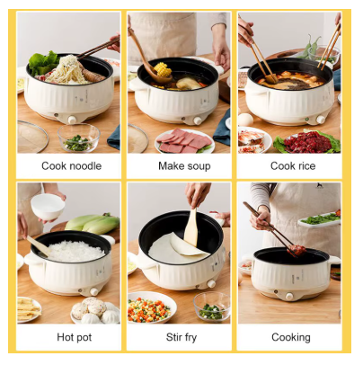 220V Multi Cooker Electric Hot Pot – Single/Double Layer Non-Stick Cooking Pot, Rice Cooker & Soup Maker for 1–2 People Household