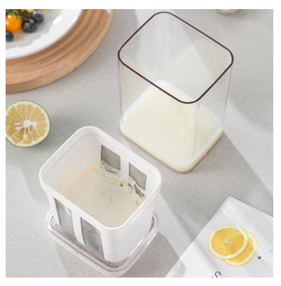 Greek Yogurt Strainer with Fine Mesh Filter – Food Grade Yogurt Maker & Whey Separator for Cold Brew, Cheese, and Moisture Removal