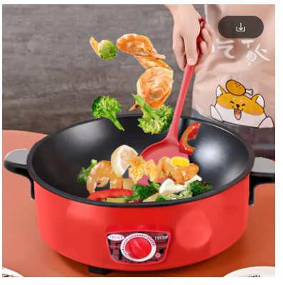 2.4L / 4L Electric Multicooker – Single Layer Non-Stick Hot Pot & Rice Cooker for 1–2 People, Portable Household Cooking Appliance (Red)