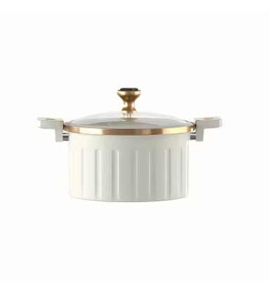 Enamel-Coated Large Capacity Stew Pot with Double Handles – Non-Stick Multifunctional Household Cooking Pot for Soup, Stew & Boiling