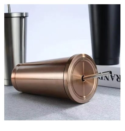 Large Capacity Stainless Steel Coffee Tumbler with Straw – Insulated 304 Stainless Steel Travel Mug with Lid for Office, Home & Car