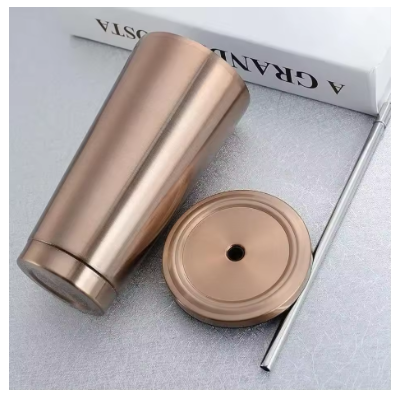 Large Capacity Stainless Steel Coffee Tumbler with Straw – Insulated 304 Stainless Steel Travel Mug with Lid for Office, Home & Car