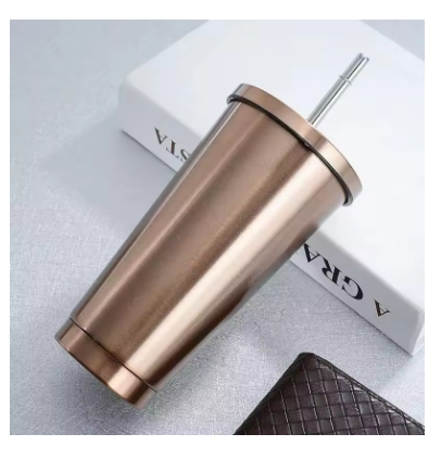 Large Capacity Stainless Steel Coffee Tumbler with Straw – Insulated 304 Stainless Steel Travel Mug with Lid for Office, Home & Car
