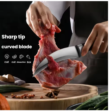 Stainless Steel Boning Knife Set – Sharp Cleaver, Slicing & Utility Knives for Meat Cutting, Professional Kitchen Cooking Tools