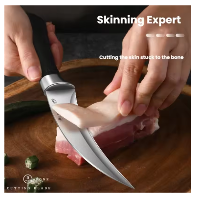 Stainless Steel Boning Knife Set – Sharp Cleaver, Slicing & Utility Knives for Meat Cutting, Professional Kitchen Cooking Tools