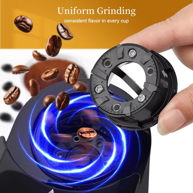 200W Automatic Burr Coffee Grinder – Electric Coffee Bean Grinder with 28 Precise Grind Settings, Stainless Steel Grinding Machine