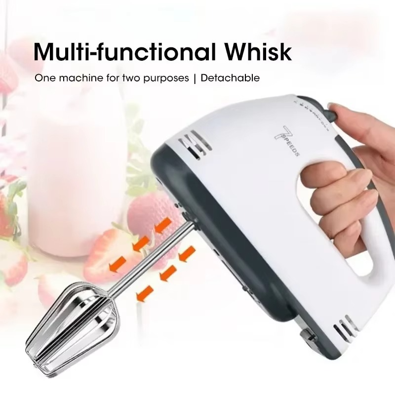 Handheld Electric Egg Beater – Multifunctional Kitchen Mixer for Egg White, Cream & Dough, Automatic Home Cooking Hand Mixer