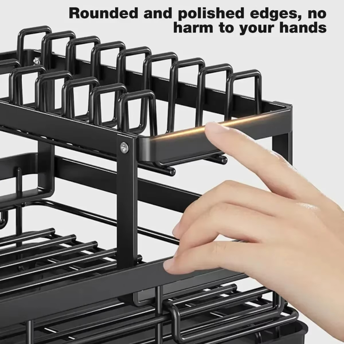 Adjustable 2-Tier Dish Drainer Rack – Space-Saving Kitchen Organizer for Plates, Cups & Cutlery