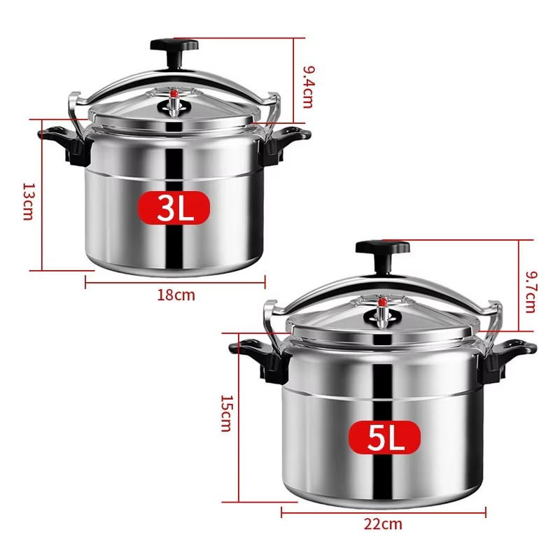 3L Pressure Cooker Aluminum Explosion Proof Pressure Canner with Safety Lock Pressure Cookers Canners Only for Gas