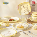 Pokémon Official Licensed Ceramic Dinnerware Set – Bone China Plates & Bowl Set, Microwave Safe Tableware for Home Dining