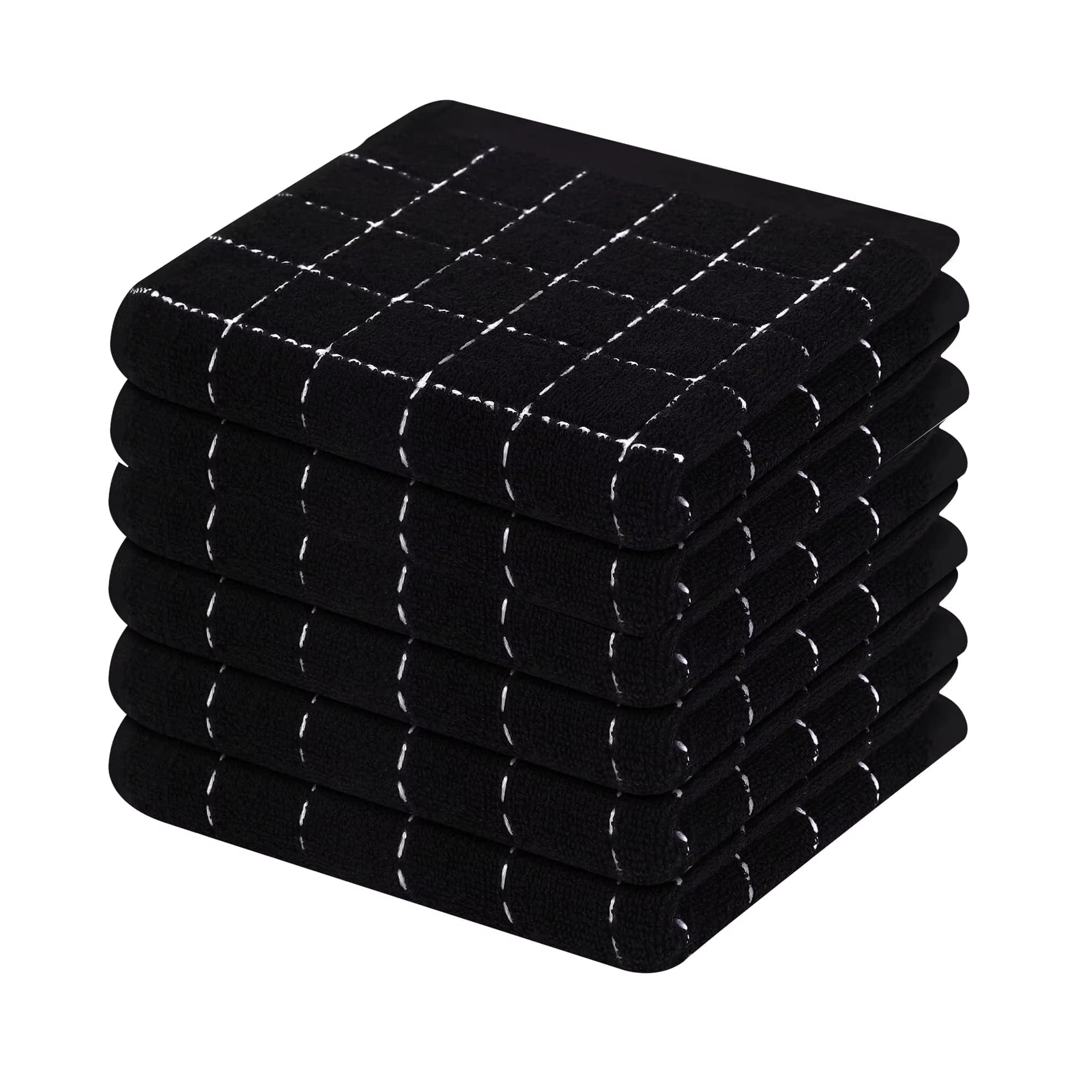 Cotton Dish Towels Set (2/4 PCS) – Ultra Soft & Highly Absorbent Kitchen Dishcloths, Reusable Household Cleaning & Washing Cloths