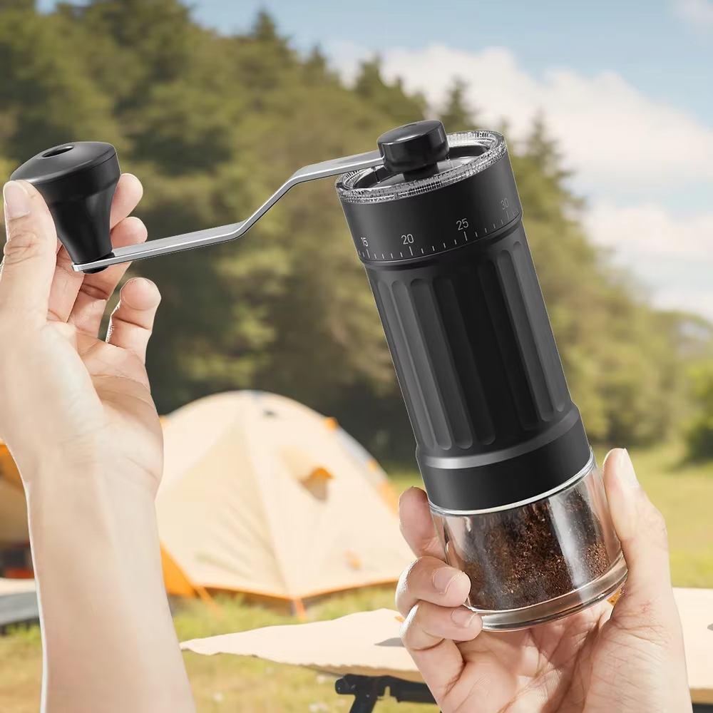 Mini Manual Coffee Grinder – 40 Adjustable Settings Hand Coffee Mill, 30g Portable Conical Burr Grinder for Espresso & Pour Over