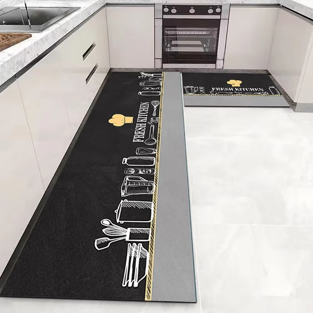 Kitchen Floor Mat – Soft Long Area Rug for Bedroom, Living Room & Hallway – Washable Non-Slip Carpet Runner for Bathroom, Entrance & Bedside Doormat